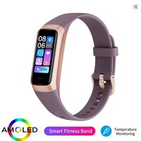 LIGE 1.1" AMOLED Smartwatch for Women & Men – Fitness Tracker, Heart Rate, Waterproof Sports Smart Bracelet (Pink, Black, Grey, Claret, Purple) - Thumbnail 8