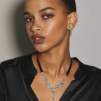 Crystal Cascade Necklace & Earring Set - FINAL SALE - Thumbnail 1
