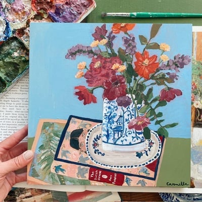 “a slow, still life” original 10x10 inch painting no.02