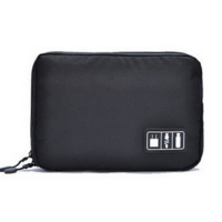 Portable Electronic Accessories Travel Case β Large Nylon Cable Organizer Bag for Cords, Hard Drives, Tablets & Tech Gear (Blue/Black/Green) - Thumbnail 5