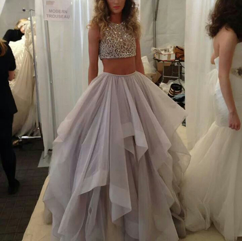 high low 2 piece dress