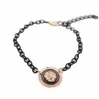 Women Black Metal Boot Chain Gold Lion Coin Medallion Shoe Charm Western Fashion Jewelry  - Thumbnail 4