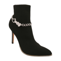 Women Silver Metal Boot Chain Love Heart Shoe Charm Western Fashion Jewelry  - Thumbnail 2