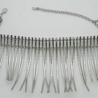 Women dressy hot boot bracelet silver metal long stripes anklet shoe charm