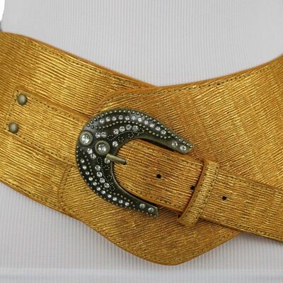 Women waist hip metal gold wide western corset fashion hot belt plus xl xxl