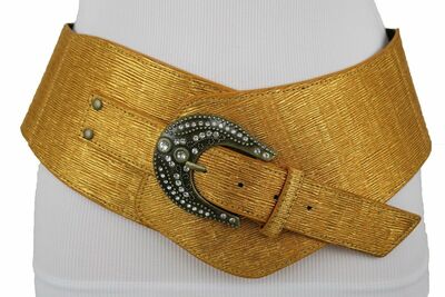 Women Waist Hip Metal Gold Wide Western Corset Fashion Hot Belt Plus XL XXL
