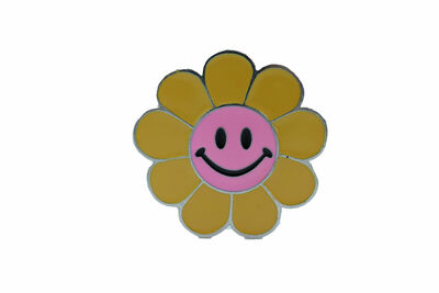 Belt Buckle Women Yellow Flower Emoji Cartoon Smile Unique Special 