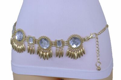 Women Beautiful Cute Fashion Belt Gold Metal Sun Flower Charm Hip High Waist S M