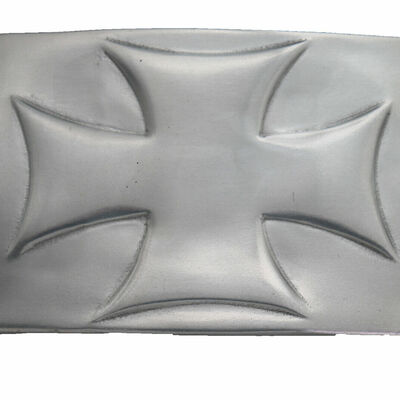 Men fashion belt buckle silver metal big iron cross biker rider trucker strong