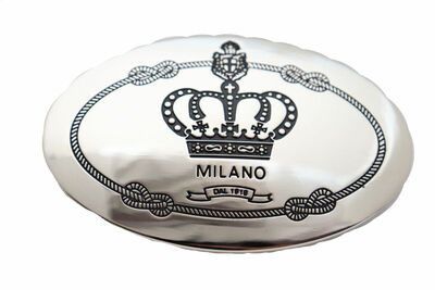 Men Silver Metal Fashion Belt Buckle King Crown Cross Religious Oval Milano IT