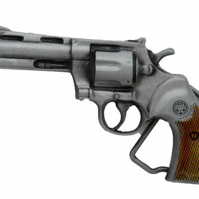Men western fashion jewelry belt buckle silver metal gun revolver weapon cowboy