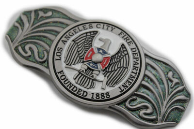 Men Women Silver Belt Buckle Extra Lon Los Angeles LA Fire Department 1888