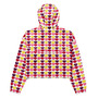 Mutli-color Hearts Womens cropped windbreaker-4