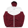 Maroon/White Contrast windbreaker-3