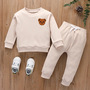 Baby Toddler Boys Embroidered Teddy Bear Cotton Long Sleeve Sweatshirt and Joggers FREE SHIPPING-4