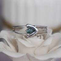 Stylist--Natural Blue Tourmaline Indigolite Ring 925 Sterling Silver Ring US size 7 Brilliant Gemstone - Thumbnail 2
