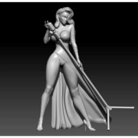 1/24 75mm 3D Print Model Kit Beautiful Girl Singer Jessica Unpainted - Thumbnail 1