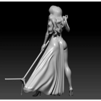 1/24 75mm 3D Print Model Kit Beautiful Girl Singer Jessica Unpainted - Thumbnail 2