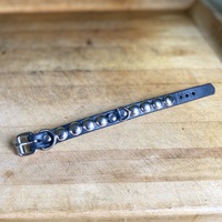 1-row medium dome studs lil’ d-ring wristband - Thumbnail 9