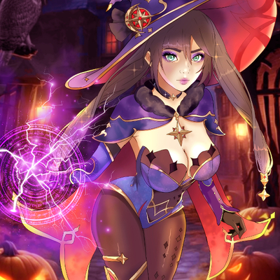 Mona ( genshin impact ) print 