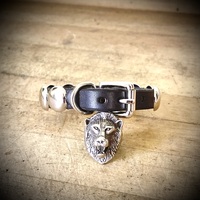 1-Row Large Dome stud narrow wristband - Thumbnail 2