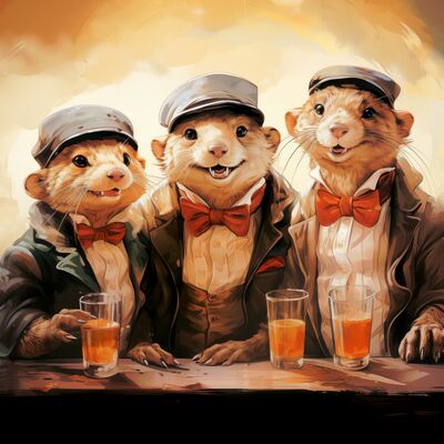 Mongoose friends cross stitch pattern