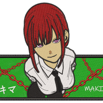 Anime machine embroidery pattern makima chained box
