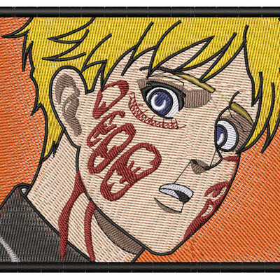 Anime machine embroidery pattern aot armin bleeds