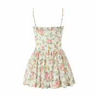 Tie-waist printed mini camisole dress - Thumbnail 4