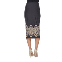 White Mark Women's Midi Pencil Skirt - Thumbnail 3