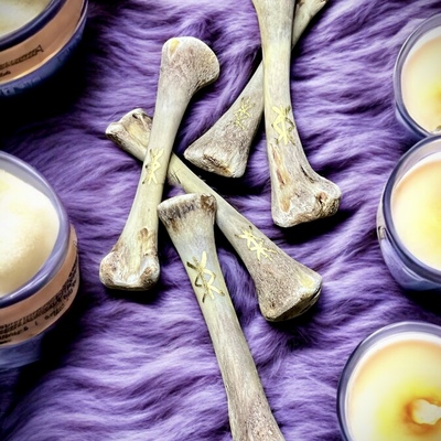 Natural osteomancy throwing bone set of 5