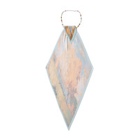 Oil painting style wrinkled beads diamond threaded ribbed casual sling - Thumbnail 1