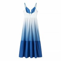Lightweight and mature gradient long suspender dress - Thumbnail 1