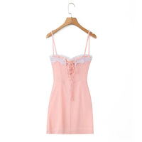 Mesh lace patchwork suspender skirt - Thumbnail 4