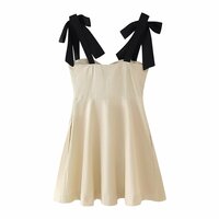 Contrast bow mini slip dress - Thumbnail 1