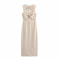 Sleeveless hollow hip-hugging long dress - Thumbnail 2