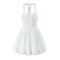 Backless lace stitching sweet atmosphere fluffy short skirt - Thumbnail 1