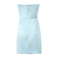 Tube Top Slim Short Dress Sexy Backpack Hip Mini Skirt - Thumbnail 1