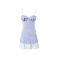 Hem lace patchwork suspender dress - Thumbnail 2