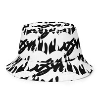 Nyvi Love Black and White Bucket Hat - Thumbnail 1