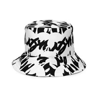 Nyvi Love Black and White Bucket Hat - Thumbnail 3