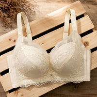  Ultra Thick Bra,Small Chest Gathered Underwear for Women,  Adjustable Collar, No Steel Rim, Lace,Thickened and Enlarged, - Thumbnail 6