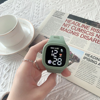  Silicone Electronic Wristwatch Watch Led Digital Sports Watch For Kids Boys Girls Square Big Dial Waterproof  - Thumbnail 3