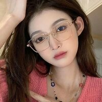 Woman Anti Radiation Glasses Metal Eyeglass Eyeglasses  - Thumbnail 3