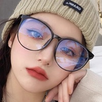 Women Retro Round Frame Anti blue light eyeglasses - Thumbnail 3