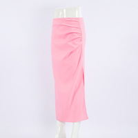 Pink hip skirt all-match pleated skirt - Thumbnail 3