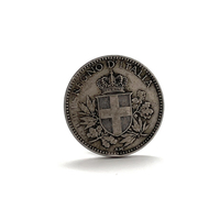 Lapel Pin Rare Italy Coin Authentic 20 Centesimi Marcos Villa 1918-1920 Italy Tie Tack Lapel Pin Italia Rome Italian Coin Naples Venice Rome - Thumbnail 1