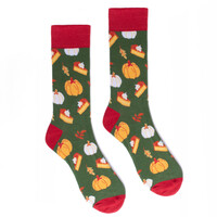 Pumpkin Pie Socks Novelty Sock Funny Socks Thanksgiving Dinner Food Theme Socks Fun Gifts Mens Socks Funny Groomsmen Socks Fall Harvest - Thumbnail 1