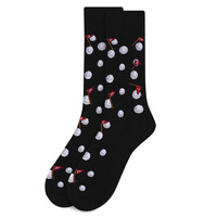 Fun Socks Men's Golf Novelty Socks Black and White Golf Lovers Gift Dad Gift - Thumbnail 1