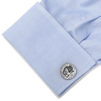 Uncirculated Buffalo Nickels Cufflinks 2005 Minted in the US Westward Journey Series Gift for Dad America Frontier Cuff Links American Bison - Thumbnail 3